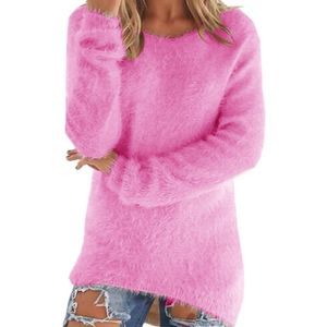 SOLD Hot Pink Fluffy Sweater